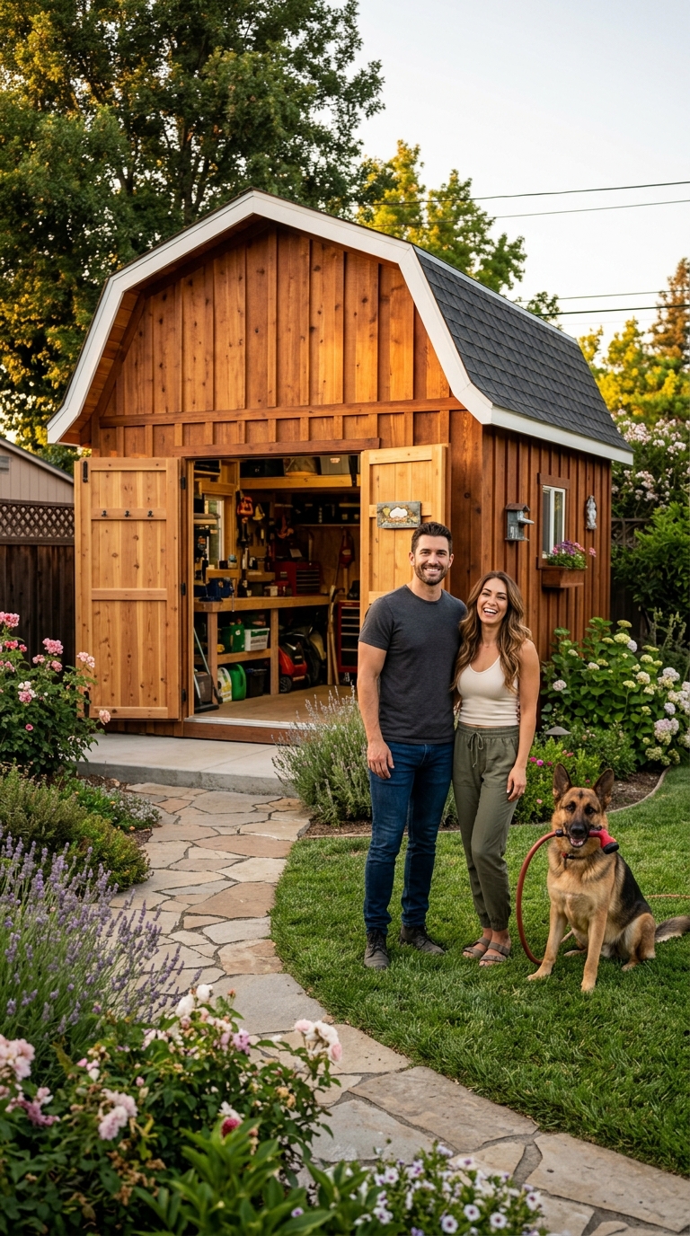 The Valley Vault (10×12 Gambrel Barn) in Yuba City, CA