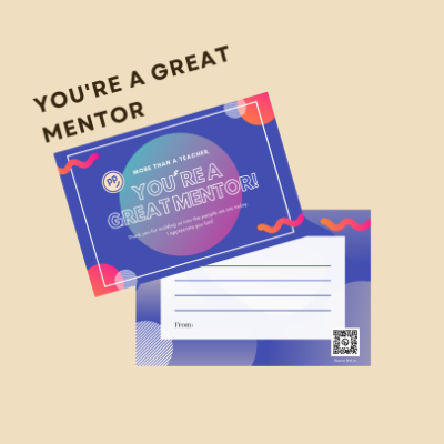 You're my mentor card