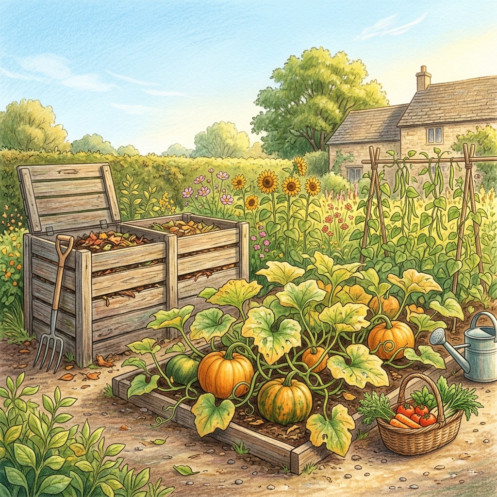 A garden in late summer