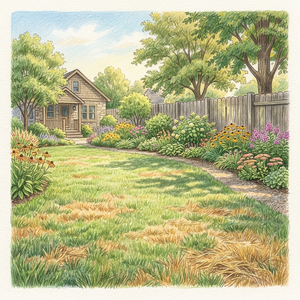 A garden in late summer