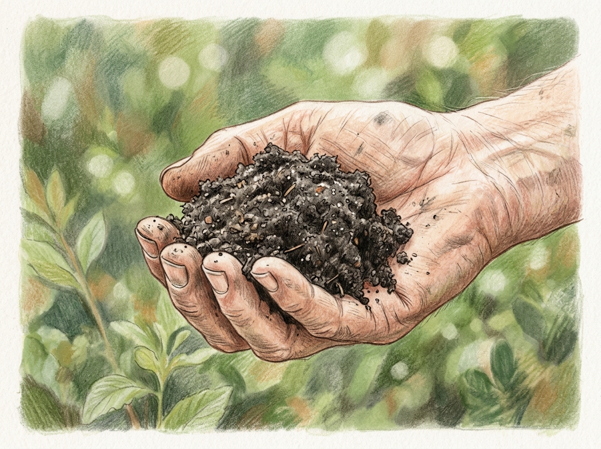 Testing soil moisture with the squeeze test