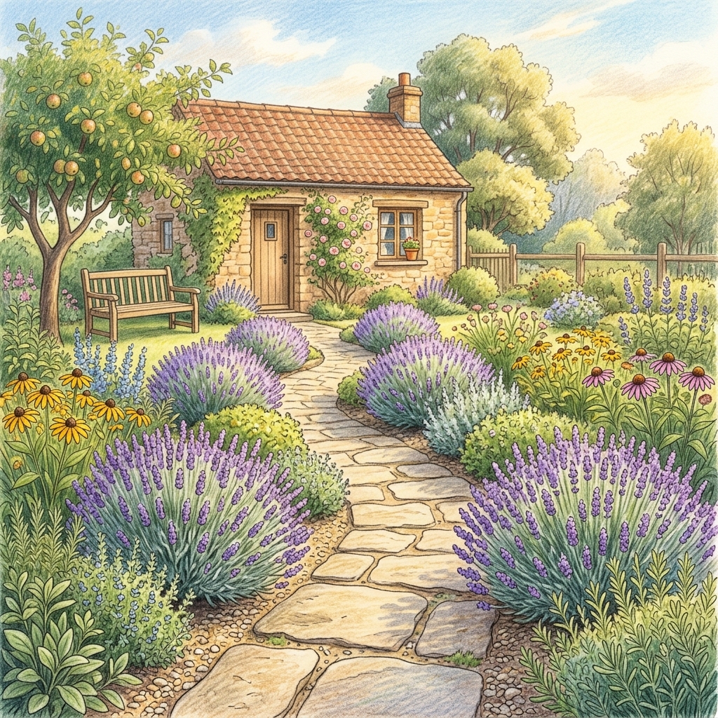 A garden in late summer