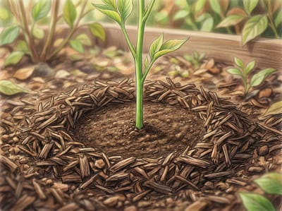 Keep mulch away from plant stems