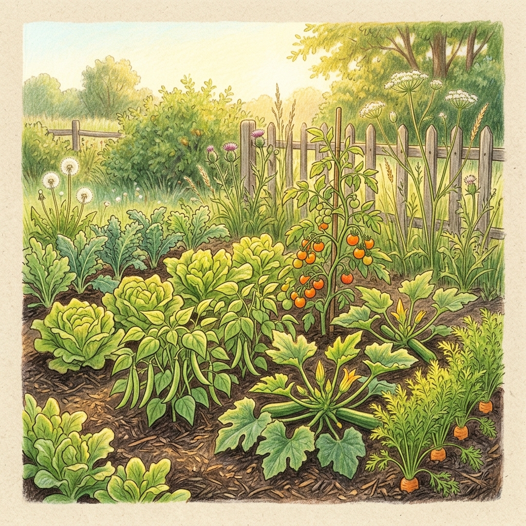 A garden in late summer