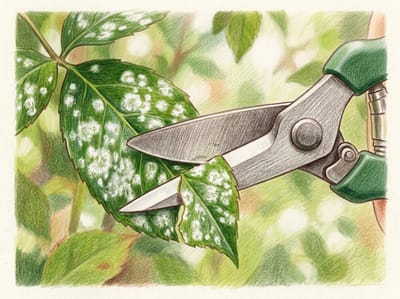Clean up spotted leaves