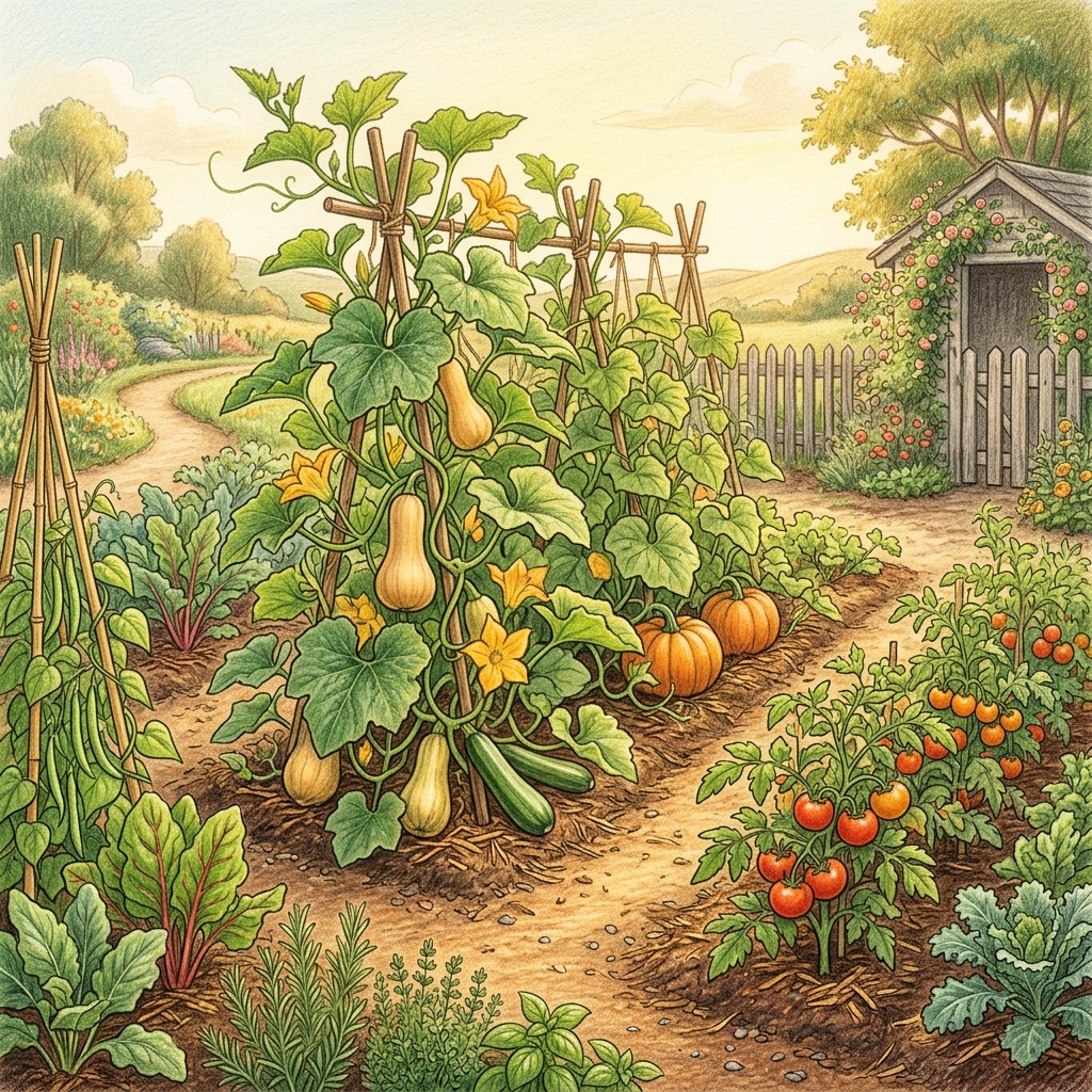 A garden in late summer