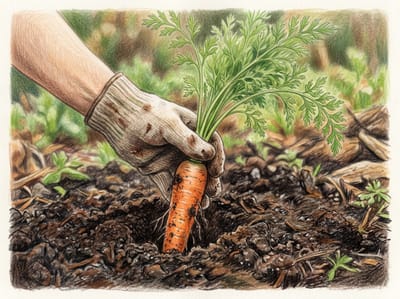 Harvest root vegetables before spring