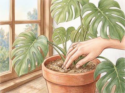 Stop feeding indoor plants too early