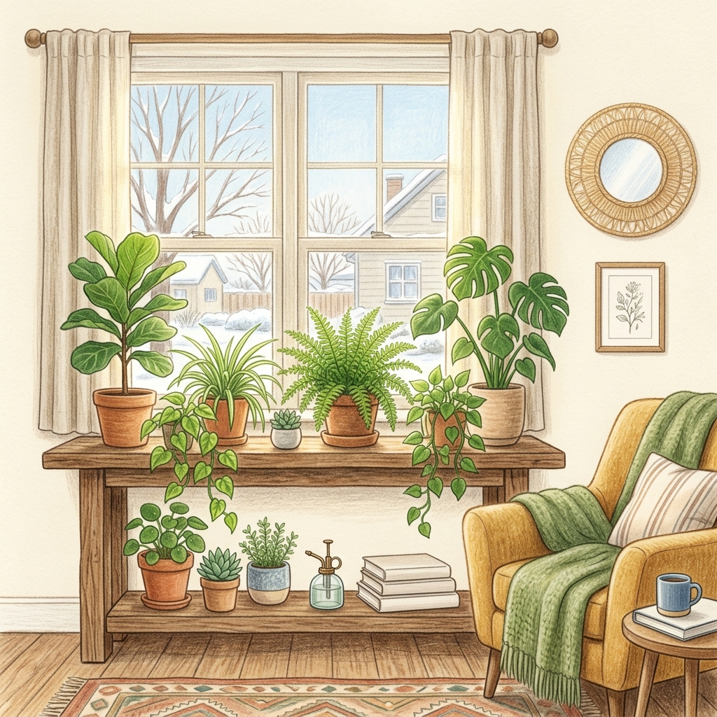 A garden in late winter