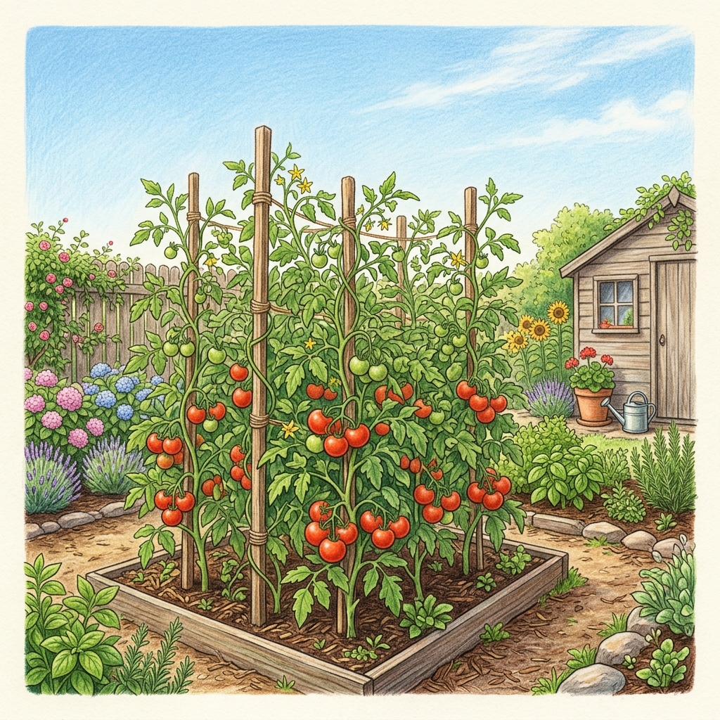 A garden in late summer