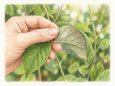 Spotting Mite Webs on Dry Foliage