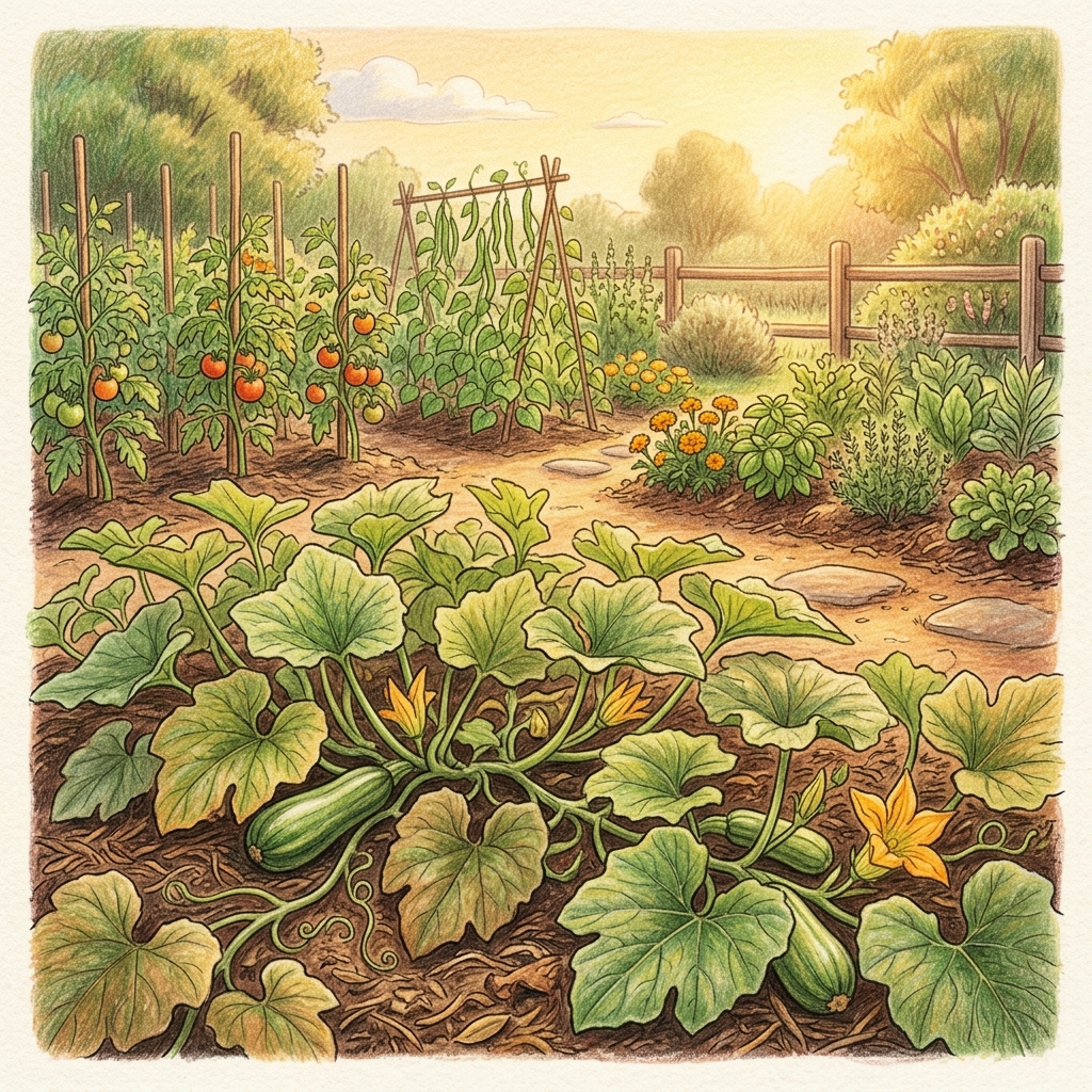 A garden in late summer