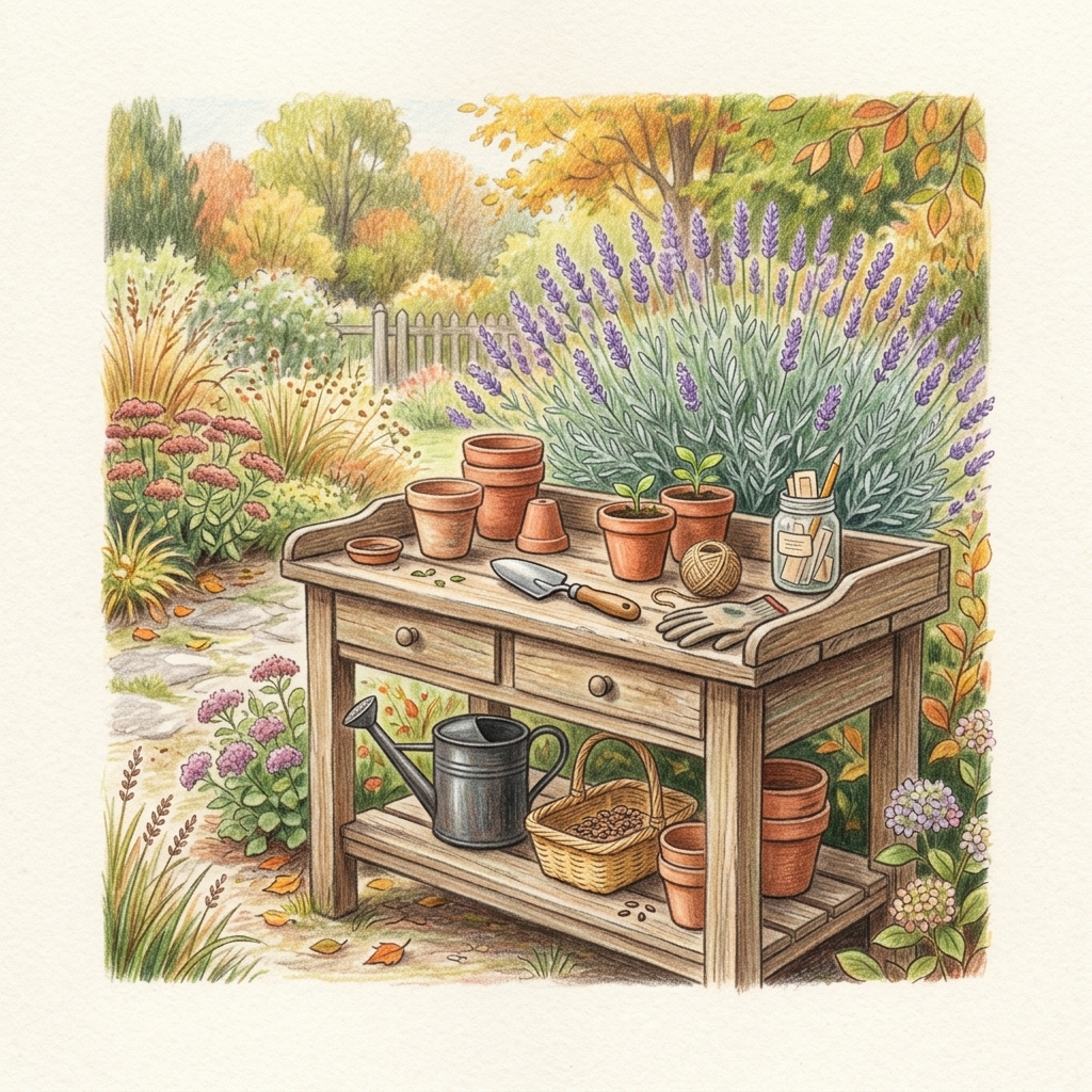 A garden in early autumn