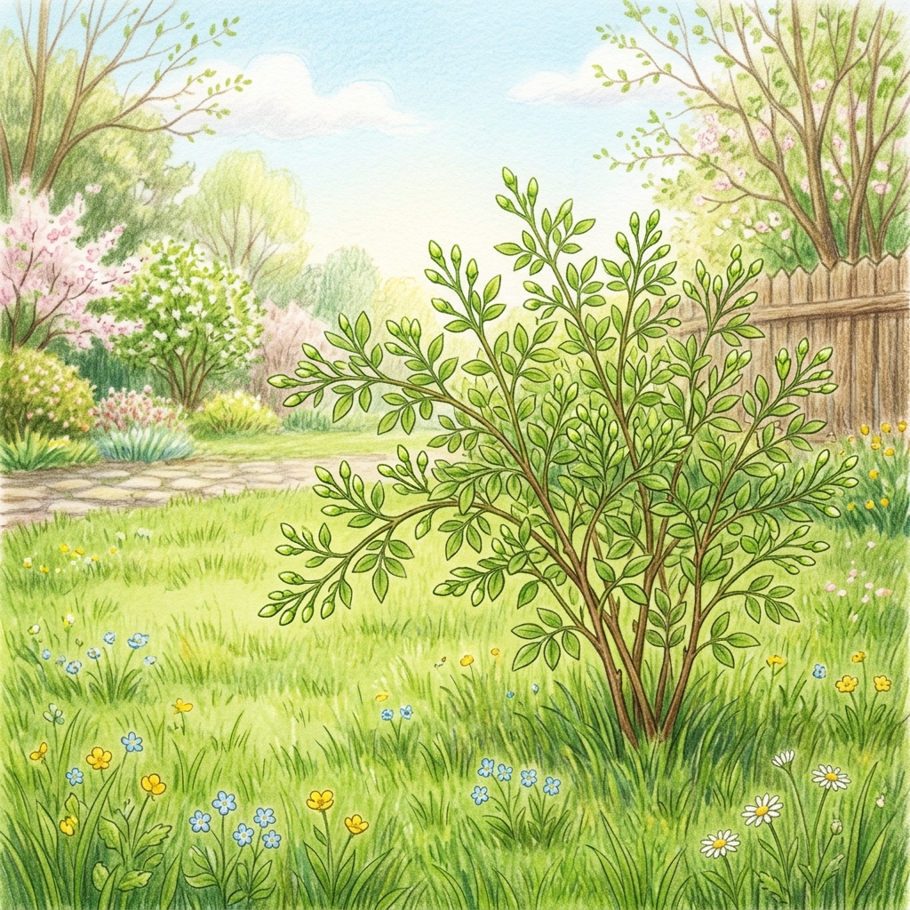 A garden in early spring
