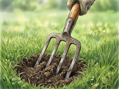 Prepare to Aerate Compacted Lawn Areas