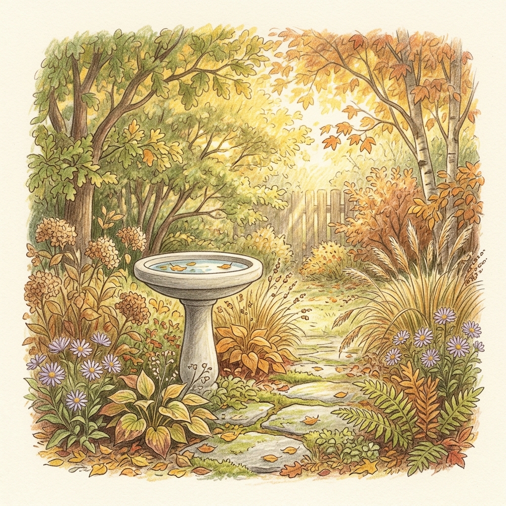 A garden in early autumn