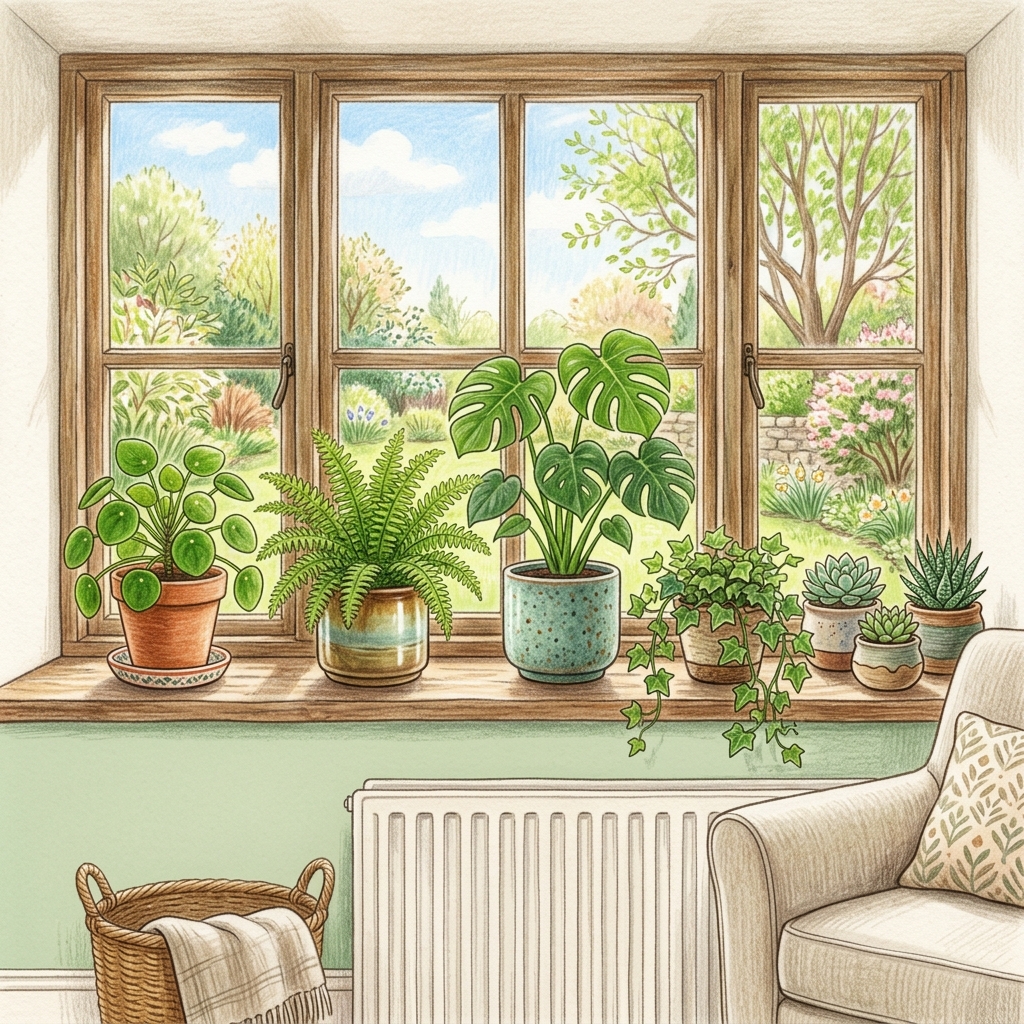A garden in early spring