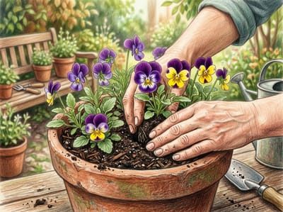 Refresh Summer Pots with Autumn Pansies