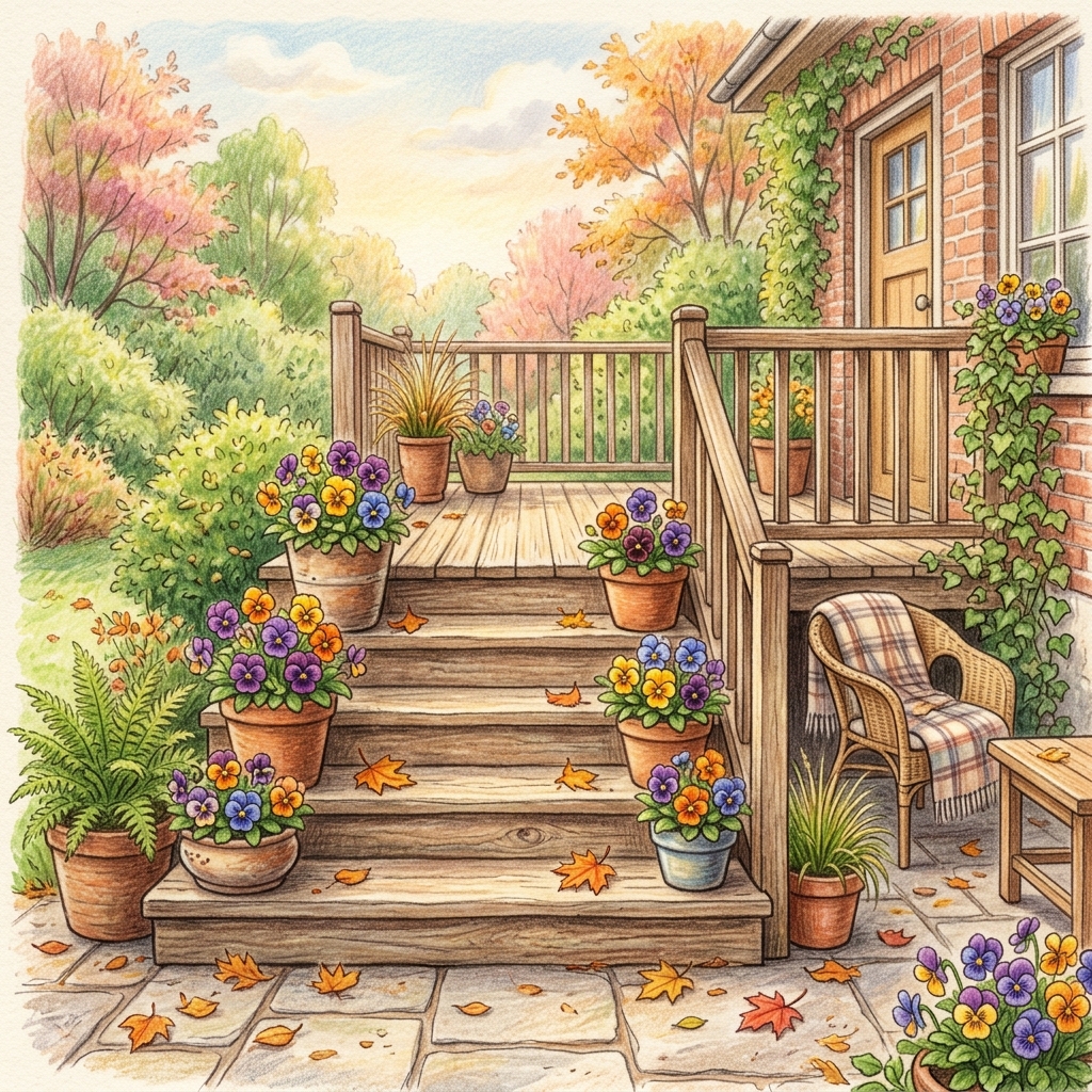 A garden in early autumn