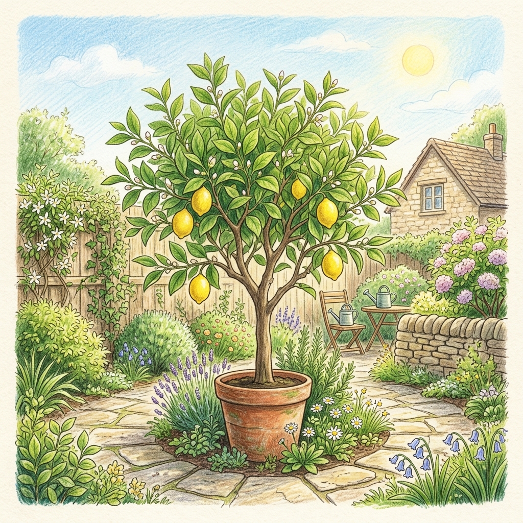 A garden in early spring