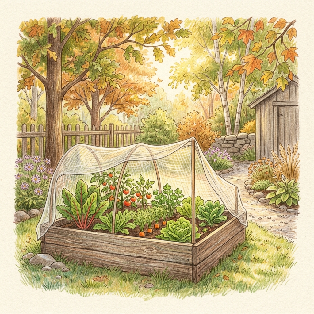A garden in early autumn