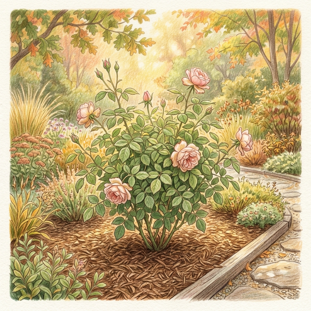 A garden in early autumn