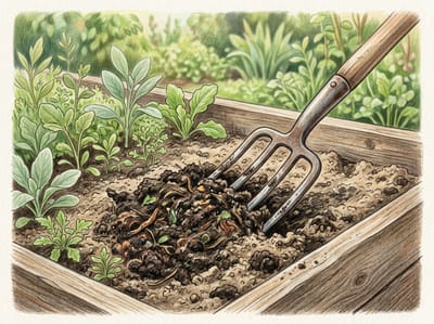 Prep Vegetable Beds with Compost