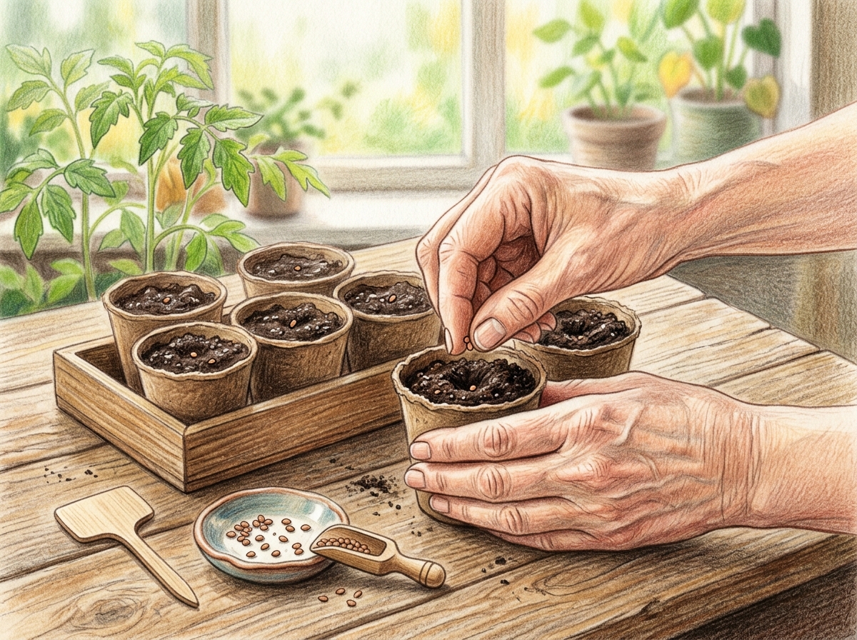 Sow Tomato Seeds Indoors