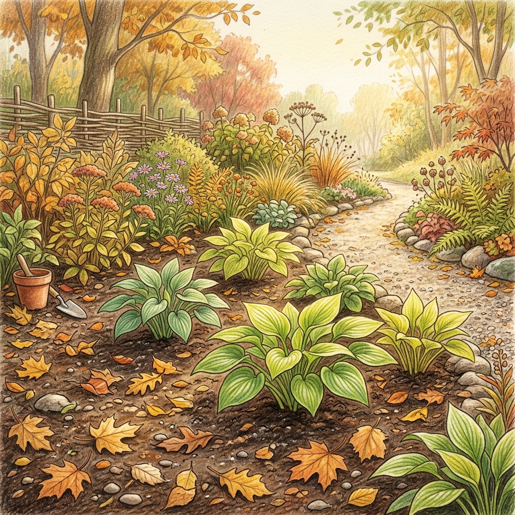 A garden in early autumn