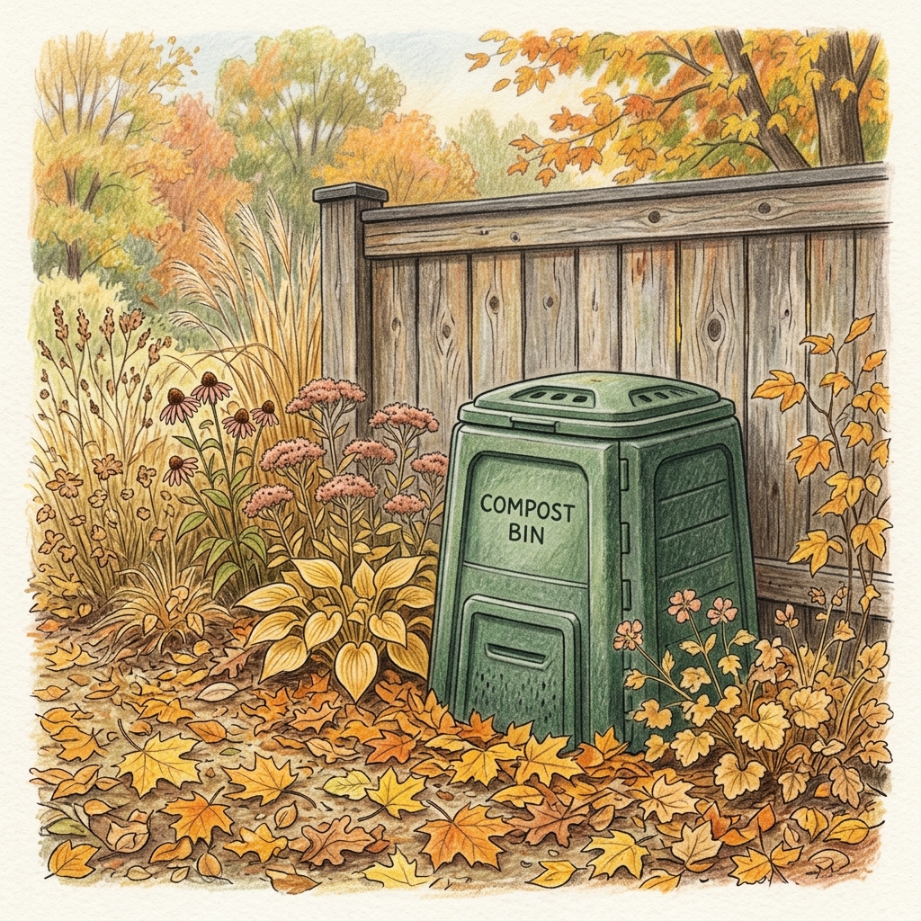 A garden in early autumn