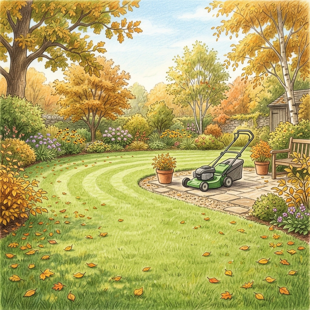 A garden in early autumn