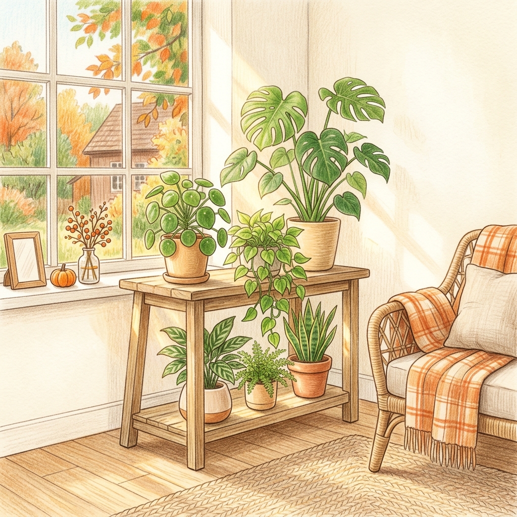 A garden in early autumn