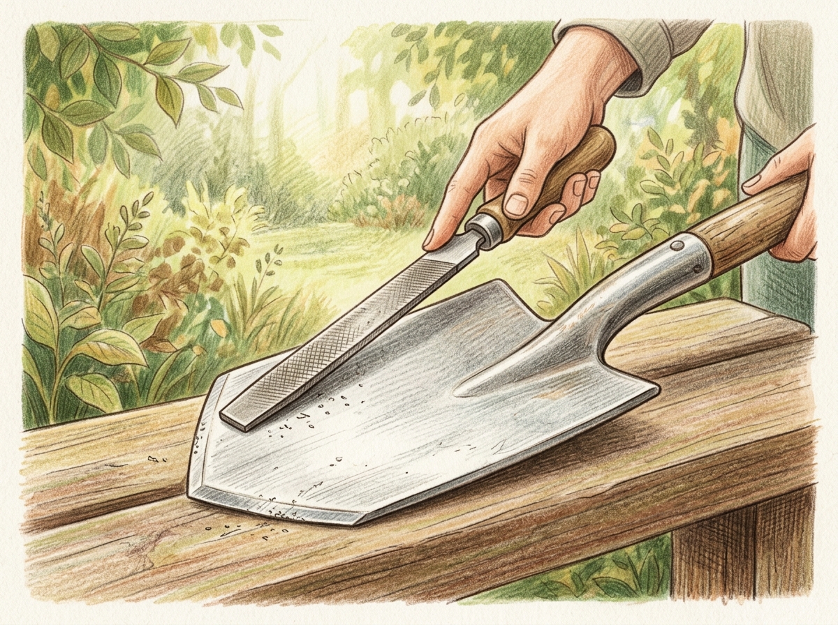 File Your Spade Edge for Easier Autumn Planting