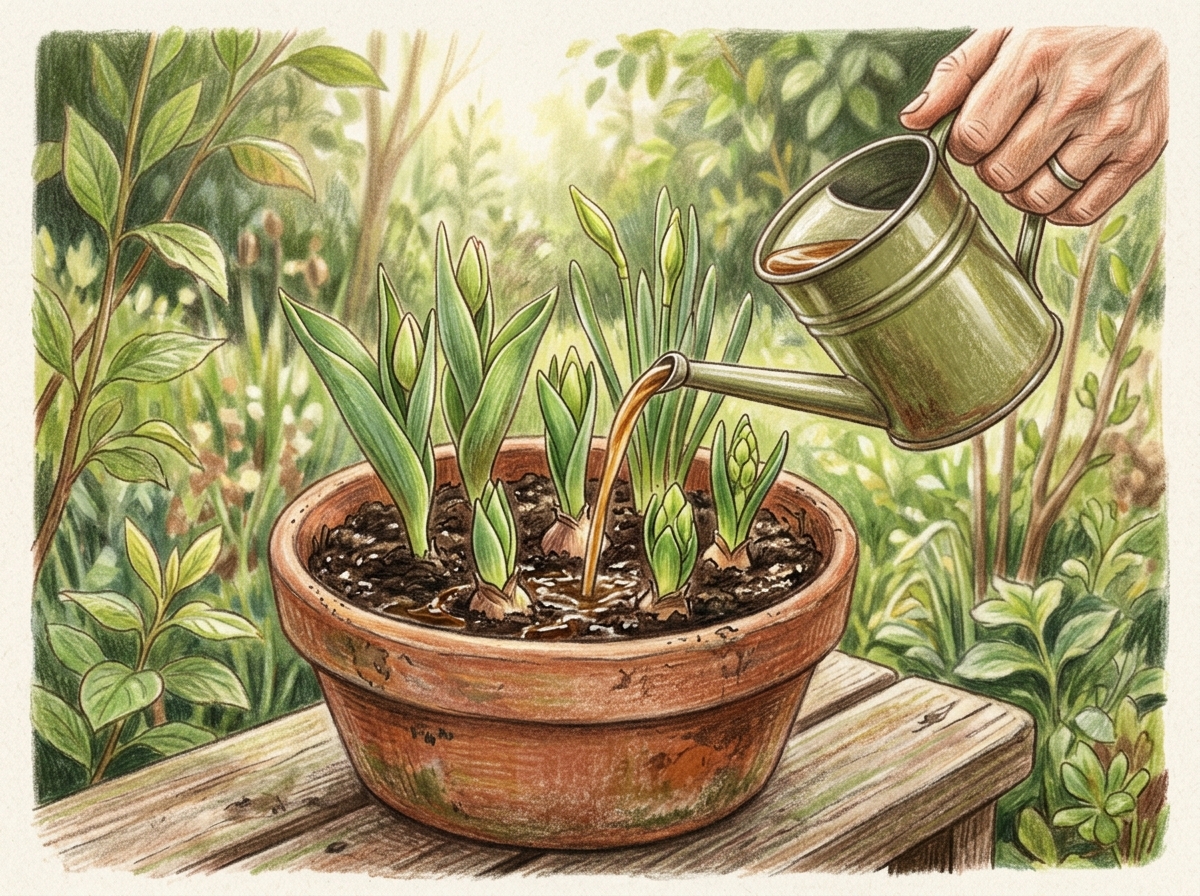Boost Potted Bulbs with Seaweed Liquid
