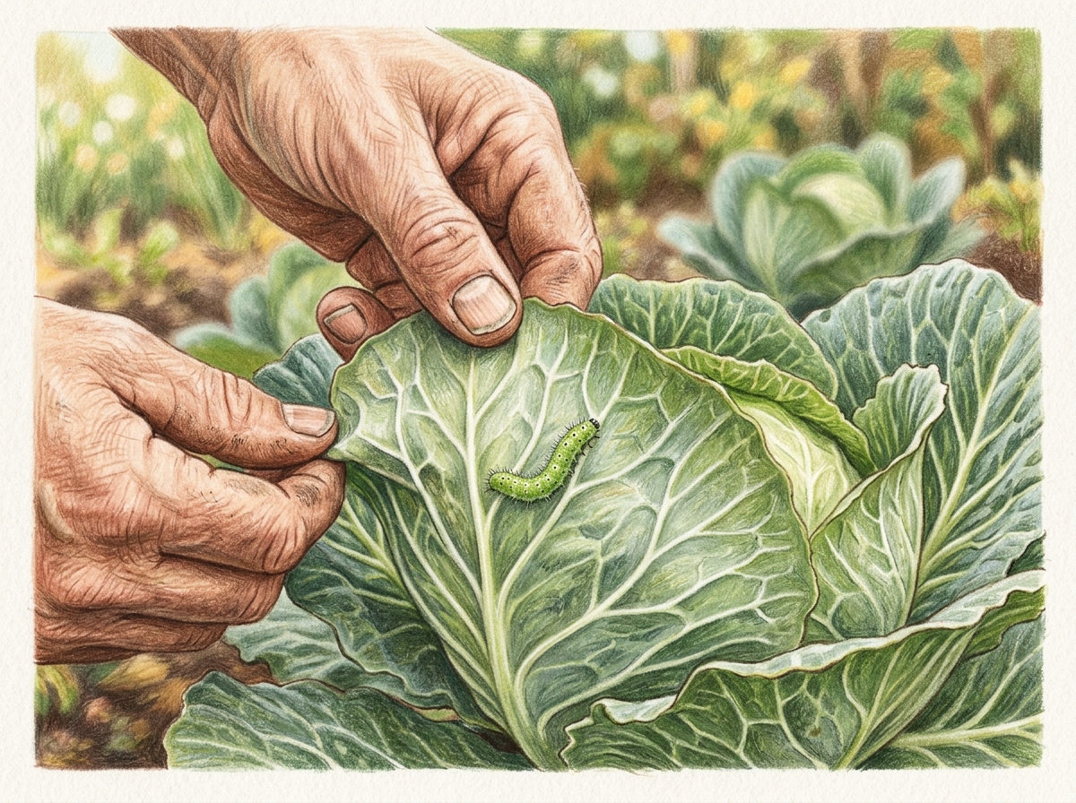 Check Brassicas for Cabbage White Caterpillars
