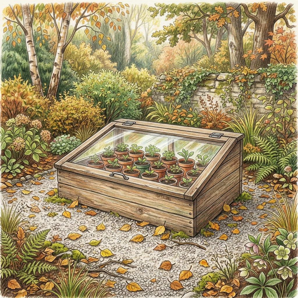 A garden in mid autumn
