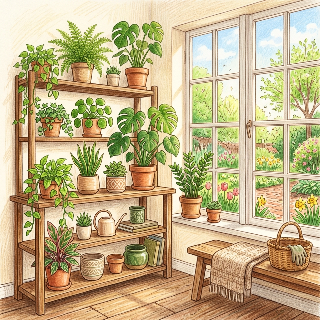 A garden in mid spring