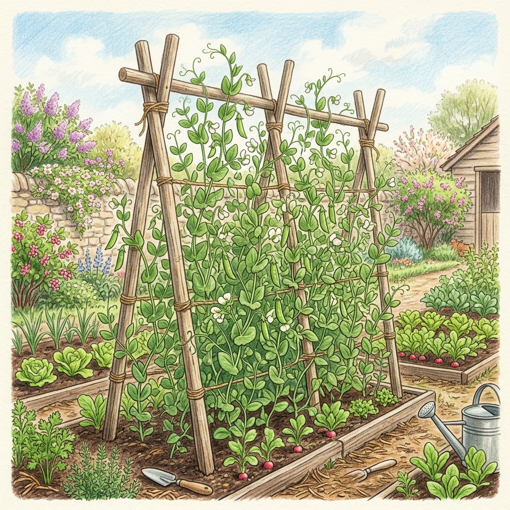 A garden in mid spring