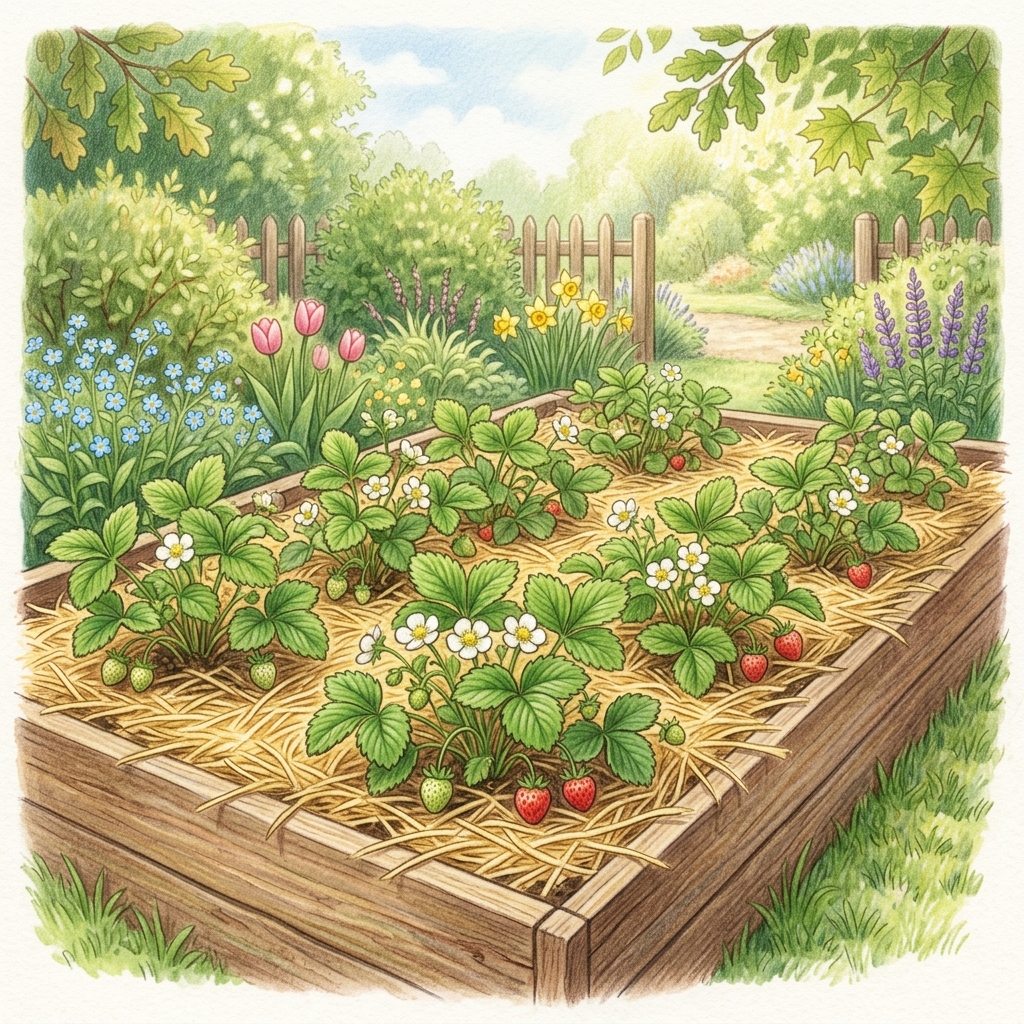 A garden in mid spring
