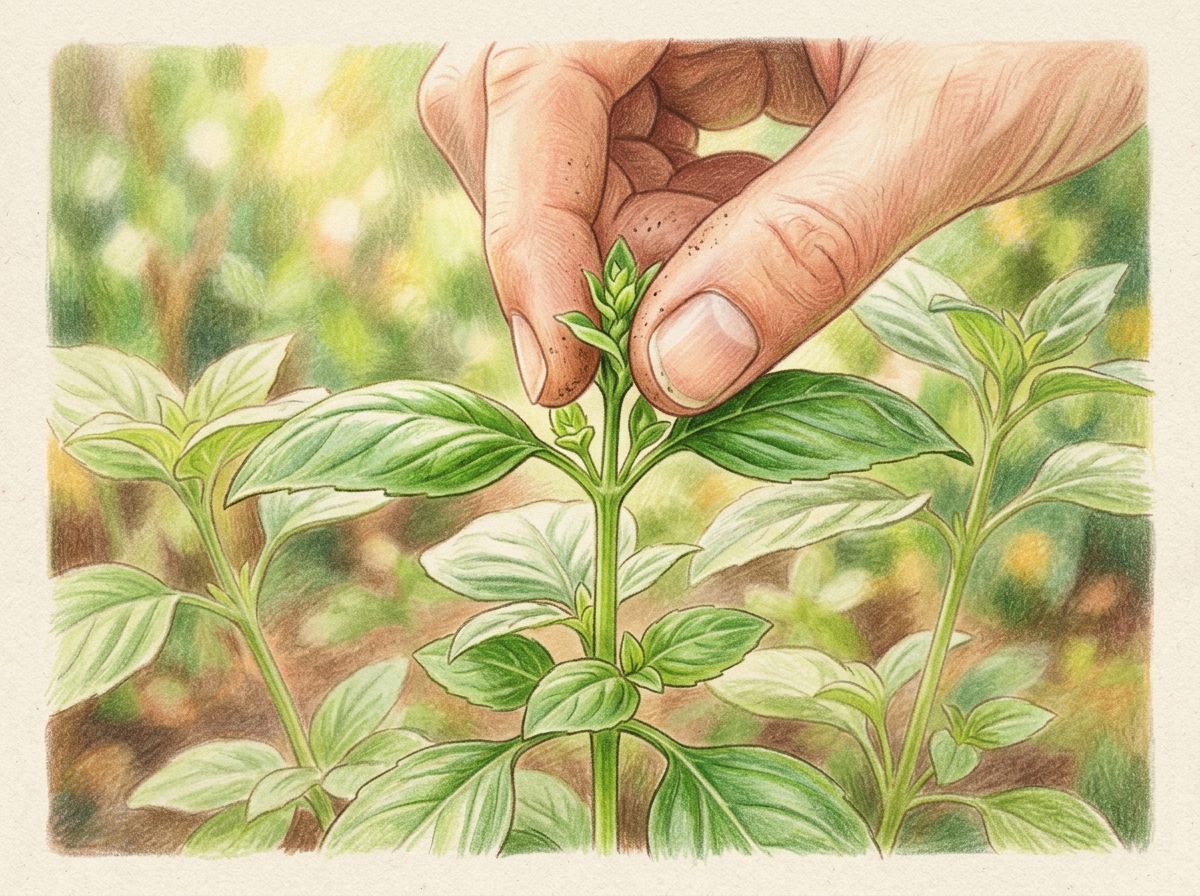 Pinch Growing Tips for Bushier Plants