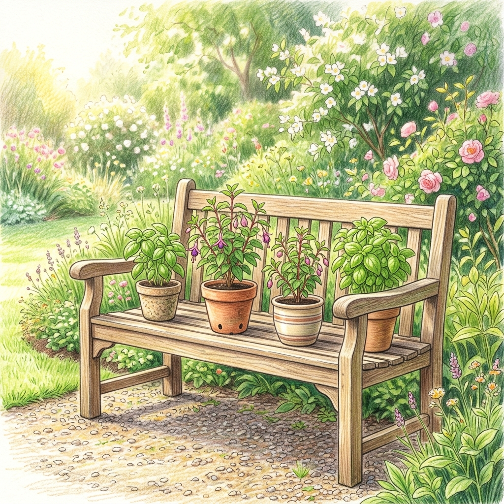 A garden in mid spring