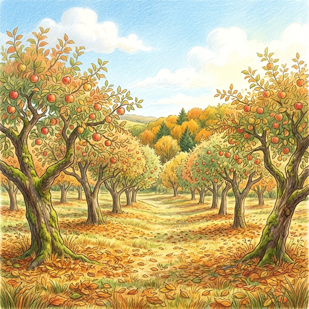 A garden in mid autumn