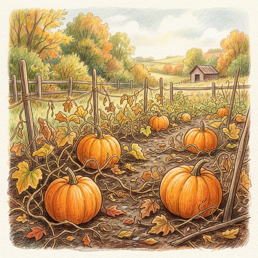 A garden in mid autumn