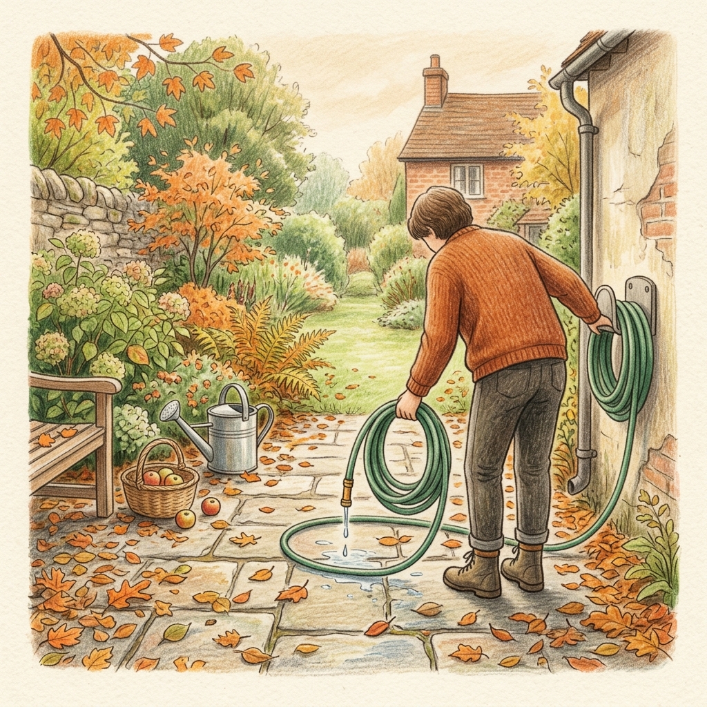 A garden in mid autumn