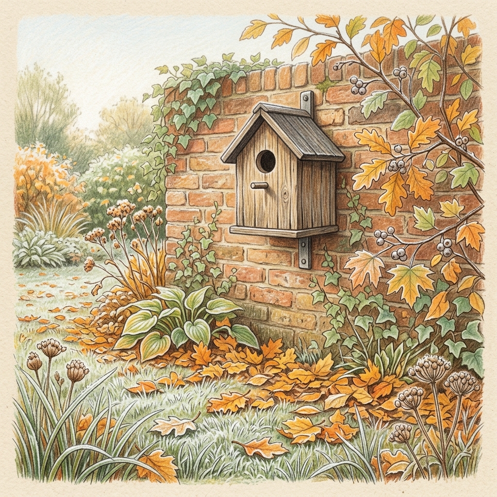 A garden in mid autumn
