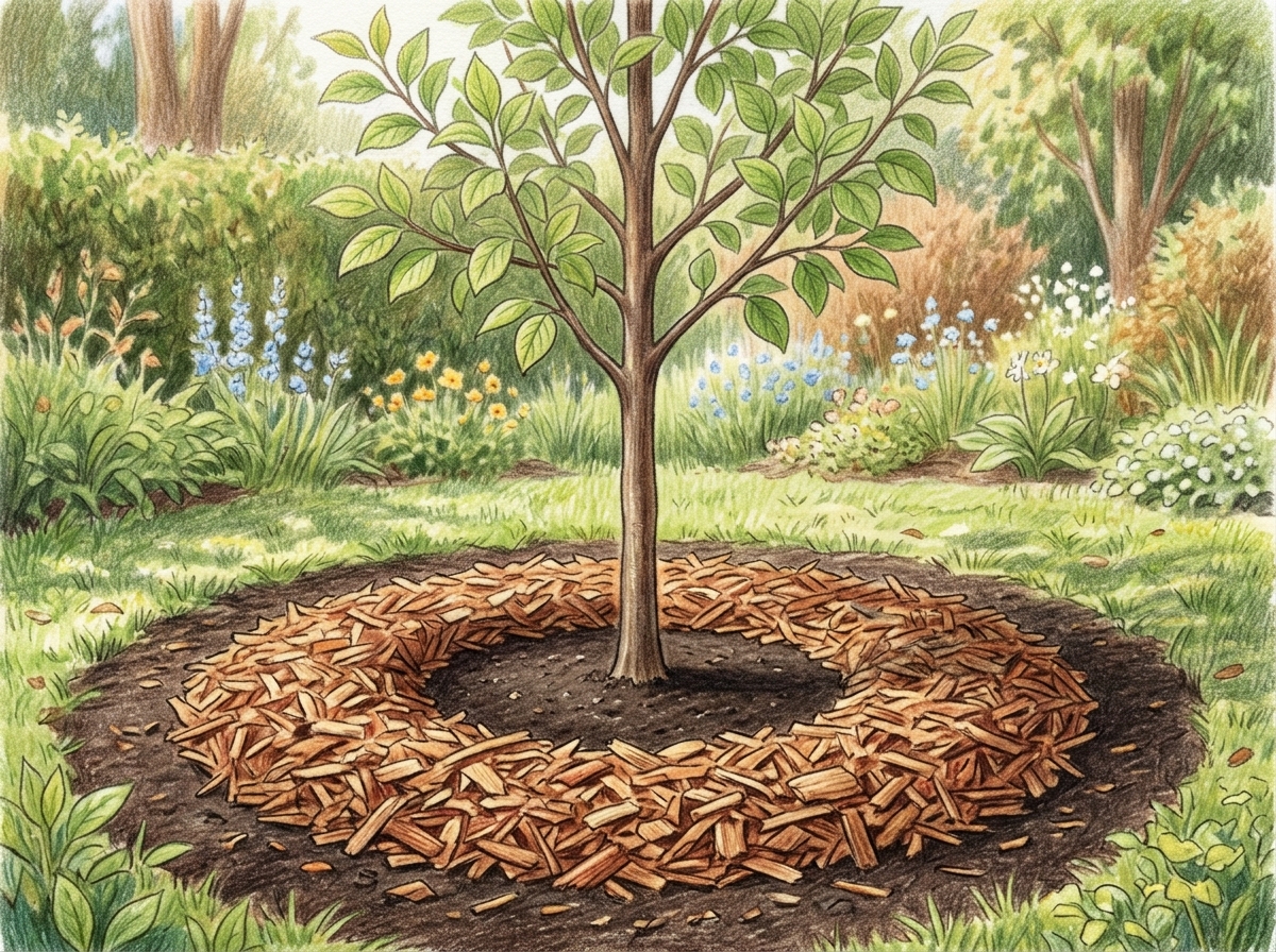 Keep Mulch Away from Tree Trunks