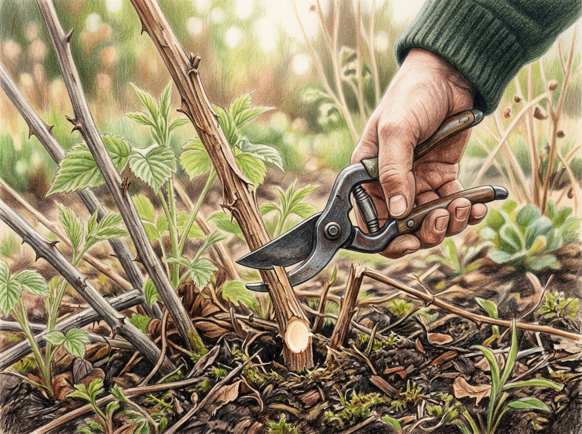Prune Autumn-Fruiting Raspberry Canes to the Ground