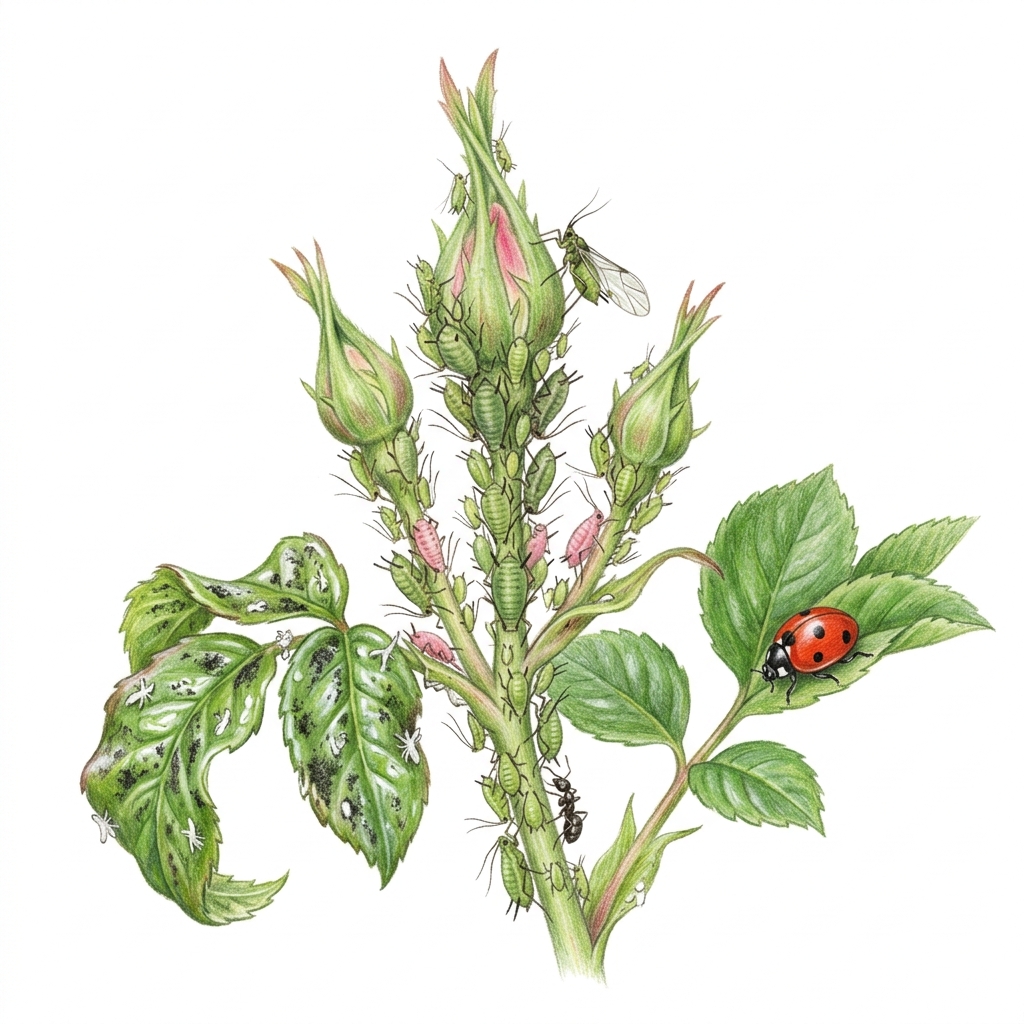 Aphids (Aphididae (hundreds of species)), illustration