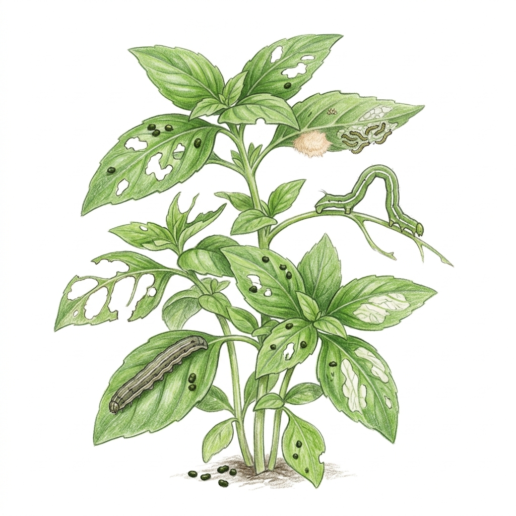 Caterpillars (Larvae of many moths and butterflies (Lepidoptera)), illustration