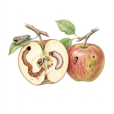 Codling moth, illustration